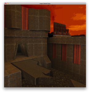 Destroyed bridge in base2.bsp.