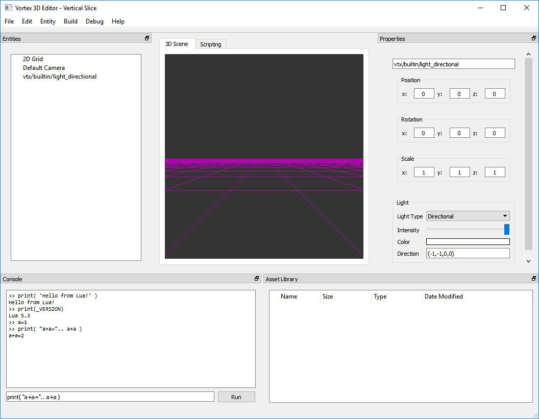Initial integration of a Lua VM in the form of an updated Console