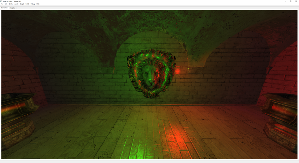 Point Lights in Vortex Engine 3.0's Deferred Renderer. Sponza scene Copyright (C) Crytek.