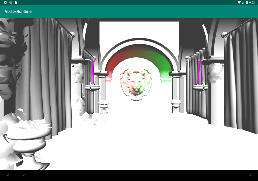 Deferred Renderer coming together under Android. Textures were loaded incorrectly due to an endianness mismatch.